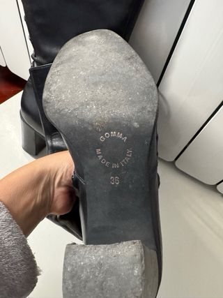 Stivali neri vera pelle tacco 37