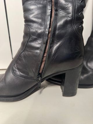 Stivali neri vera pelle tacco 37