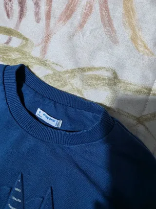 Sudadera niño azul con velero Mayoral