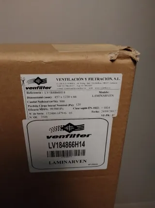 Filtro HEPA Venfilter LV184866H14