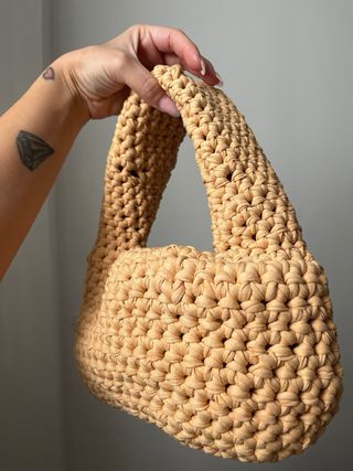 Borsa fatta a mano beige