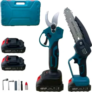 Set Potatura Cesoia + Motosega 6" Elettrico 2 Batt