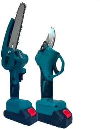Set Potatura Cesoia + Motosega 6" Elettrico 2 Batt