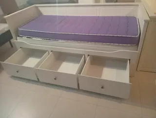 Cama extensible DIVAN HEMNES+2 Colchones Viscoelás