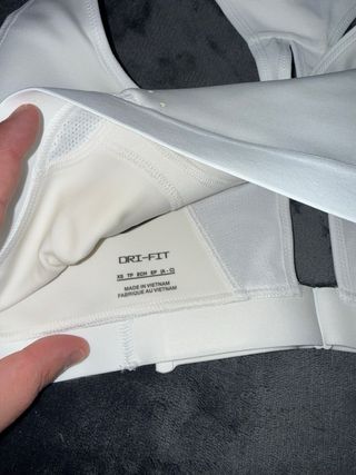 Sujetador deportivo Nike blanco