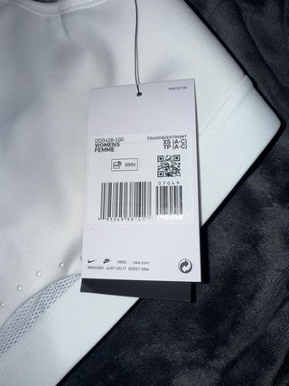 Sujetador deportivo Nike blanco