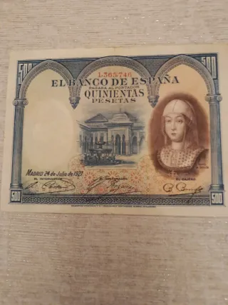 Billete 500 Pesetas Banco de España 1927
