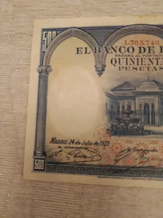 Billete 500 Pesetas Banco de España 1927
