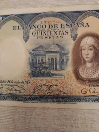 Billete 500 Pesetas Banco de España 1927