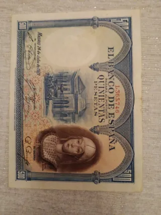 Billete 500 Pesetas Banco de España 1927