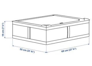 Caja organizadora / almacenaje de poliester gris
