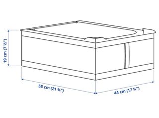 Caja organizadora / almacenaje de poliester gris