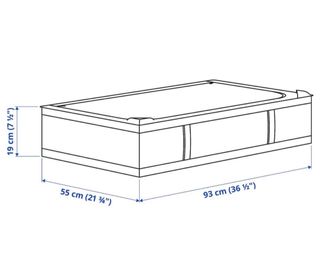 Caja organizadora / almacenaje de poliester gris