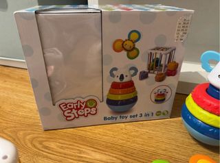 Pack 3 Juguetes Bebé: Koala, Aro y Cesta