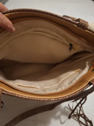 Bolso de piel marroquinería marrón