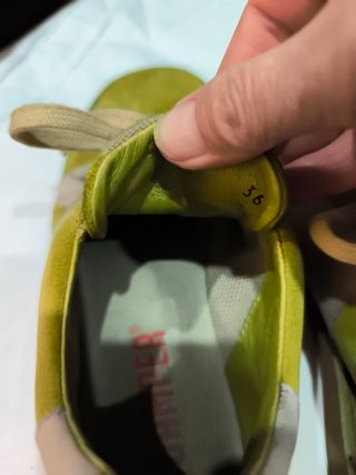 Mocasines Camper ante verde oliva T36