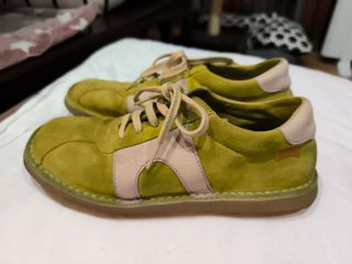 Mocasines Camper ante verde oliva T36