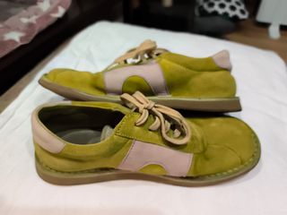 Mocasines Camper ante verde oliva T36