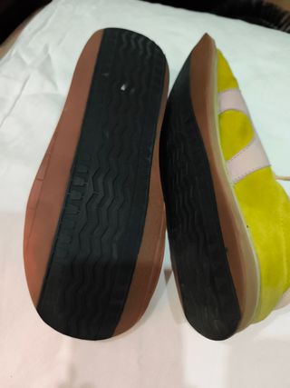 Mocasines Camper ante verde oliva T36