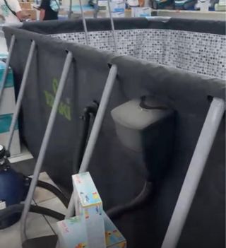 Piscina desmontable negra