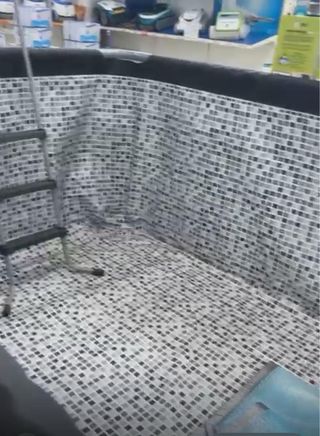 Piscina desmontable negra