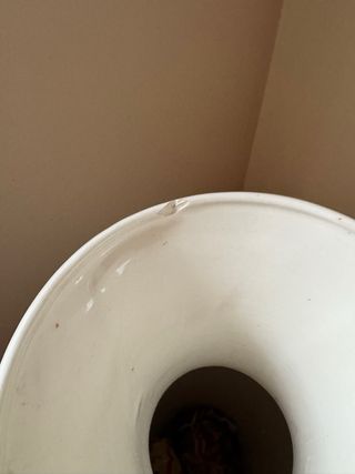 Jarrón Cerámica Blanco y Amarillo