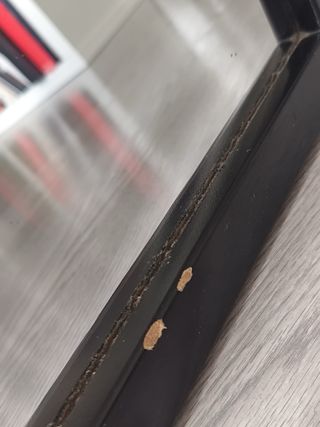 Espejo de pie negro con caballete