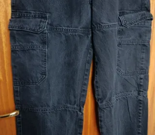 Pantalón Cargo Bershka Negro Talla 38 Streetwear