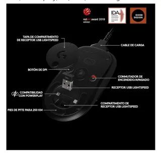 Ratón Gaming Inalámbrico Logitech G PRO