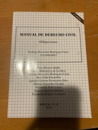OBLIGACIONES 2024 MANUAL DERECHO CIVIL