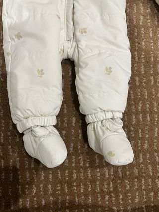 Mono nieve niña blanco estampado