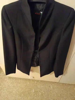 Chaqueta de vestir negra