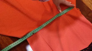 Vestido vuelo naranja con encaje negro