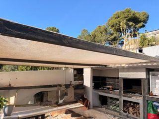 Pérgola y vallas de madera