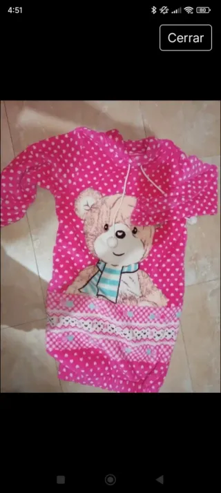 Coralina con estampado de osito