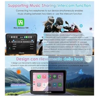 Carpuride 702RS pro navigatore CarPlay moto