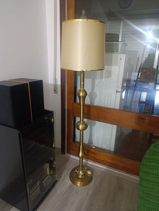 Lampada da terra vintage dorata