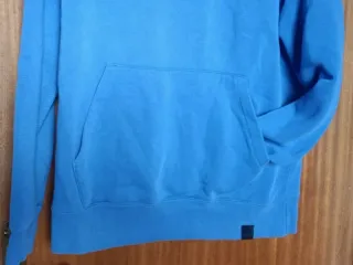 Sudadera Pull&Bear Azul Capucha Talla S (Ancha)