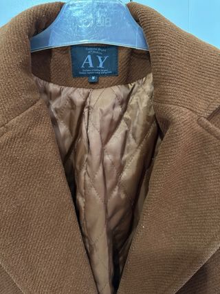 Abrigo largo marrón AY talla S