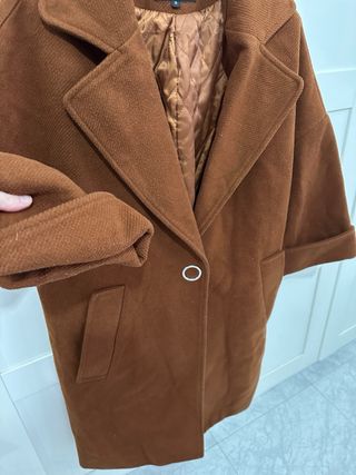 Abrigo largo marrón AY talla S
