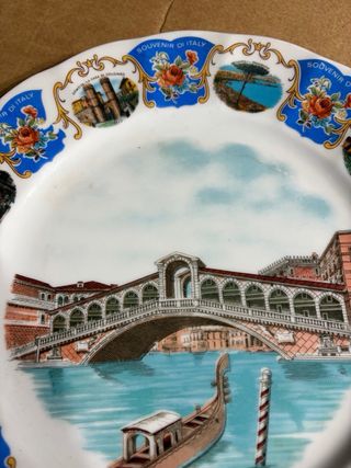 Piatto souvenir Venezia Ponte di Rialto