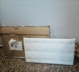 Cabezal cama 1,50 polipiel blanco