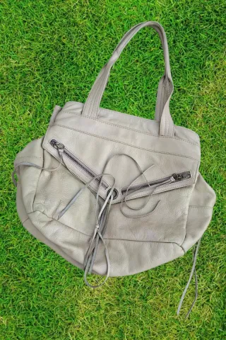 Bolsa Zadig & Voltaire pele bege rosado