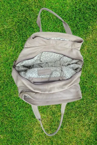 Bolsa Zadig & Voltaire pele bege rosado