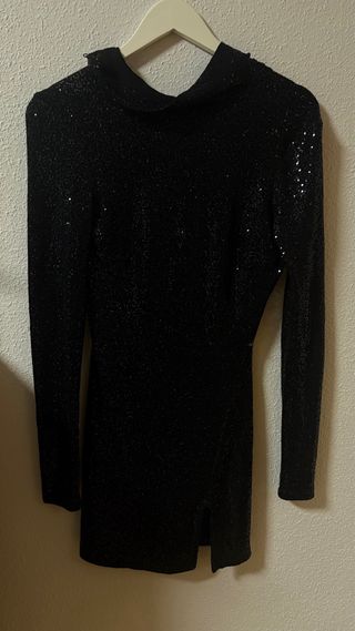 Vestido negro lentejuelas