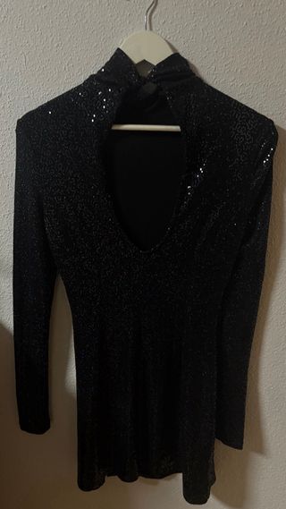 Vestido negro lentejuelas