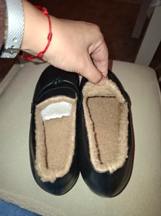 Zapatos de borreguito negros