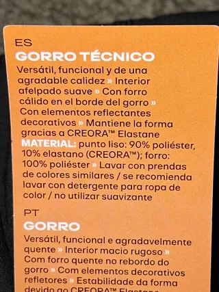 Gorro técnico unisex