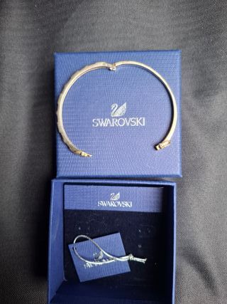 Pulsera Swarovski Azul y Dorada
