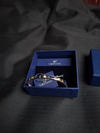 Pulsera Swarovski Azul y Dorada